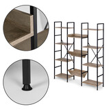 Boekenkast - loft-stijl - 11 planken - beschermende voetjes