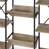 Boekenkast - loft-stijl - 11 planken - beschermende voetjes