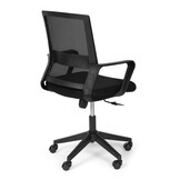 Bureaustoel ergonomisch - zwart - 98-107 cm hoog - netstof rugleuning