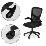 Bureaustoel ergonomisch - zwart - 102-112x61 cm - verstelbare armleuningen