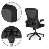 Bureaustoel ergonomisch - zwart - 102-112x61 cm - verstelbare armleuningen