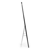 Passpiegel staand - 159x39 cm - zwart - anti-slip voeten