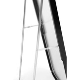 Passpiegel staand - 159x39 cm - zwart - anti-slip voeten