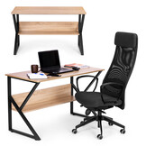 Modern computerbureau - licht eiken - 120x60 cm - extra plank