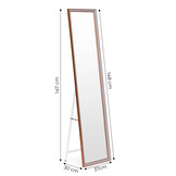 Spiegel staand - aluminium frame - 37x30x147 cm - antislip poten