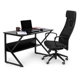 Ruim computerbureau - zwart - 120x60x72.5 cm - extra plank