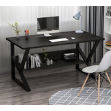 Ruim computerbureau - zwart - 120x60x72.5 cm - extra plank