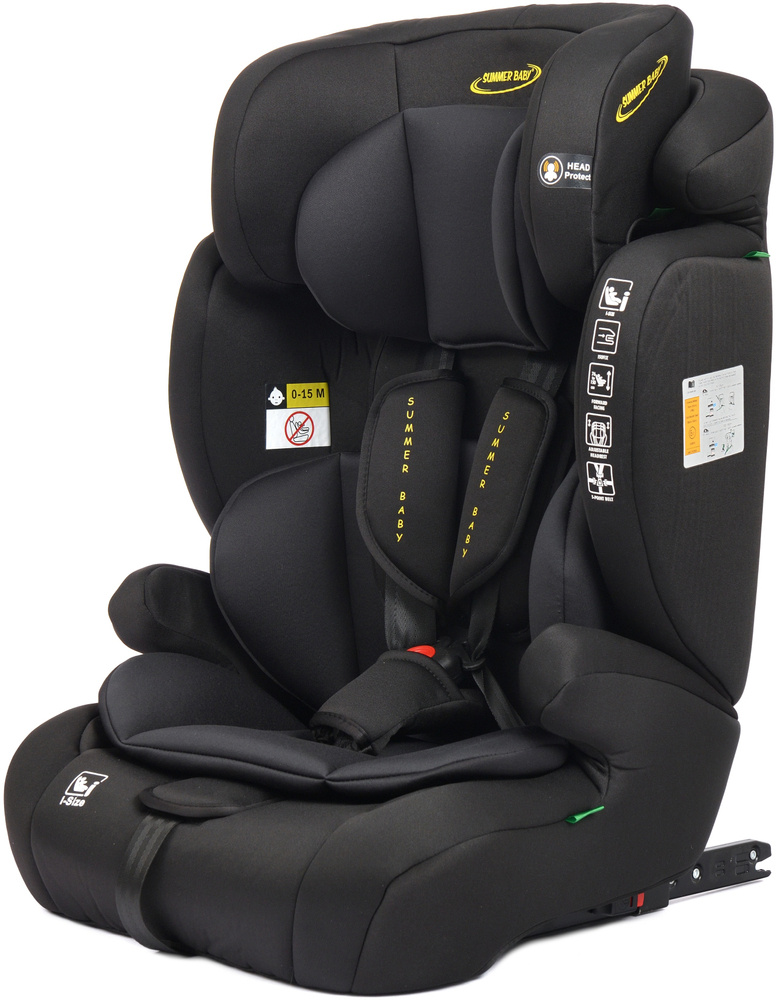 Autostoel met isofix - 70-150 cm - 5-punts gordel - wasbare hoes