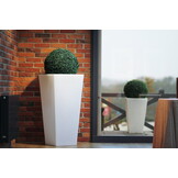 Hoge plantenbak - wit - duurzaam polyethyleen - binnen en buiten gebruik