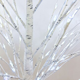 Kunstboom - berk - 150 cm - met verlichting - 120 LEDS - wit