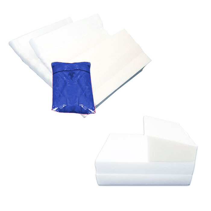 Luxe logeermatras - blauw - camping matras - reismatras - opvouwbaar matras - 200 x 70 x 15 - met licht blauwe kussens