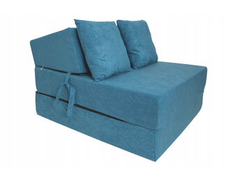 Opvouwbaar matras - logeermatras - 200x70x15 cm - blauw