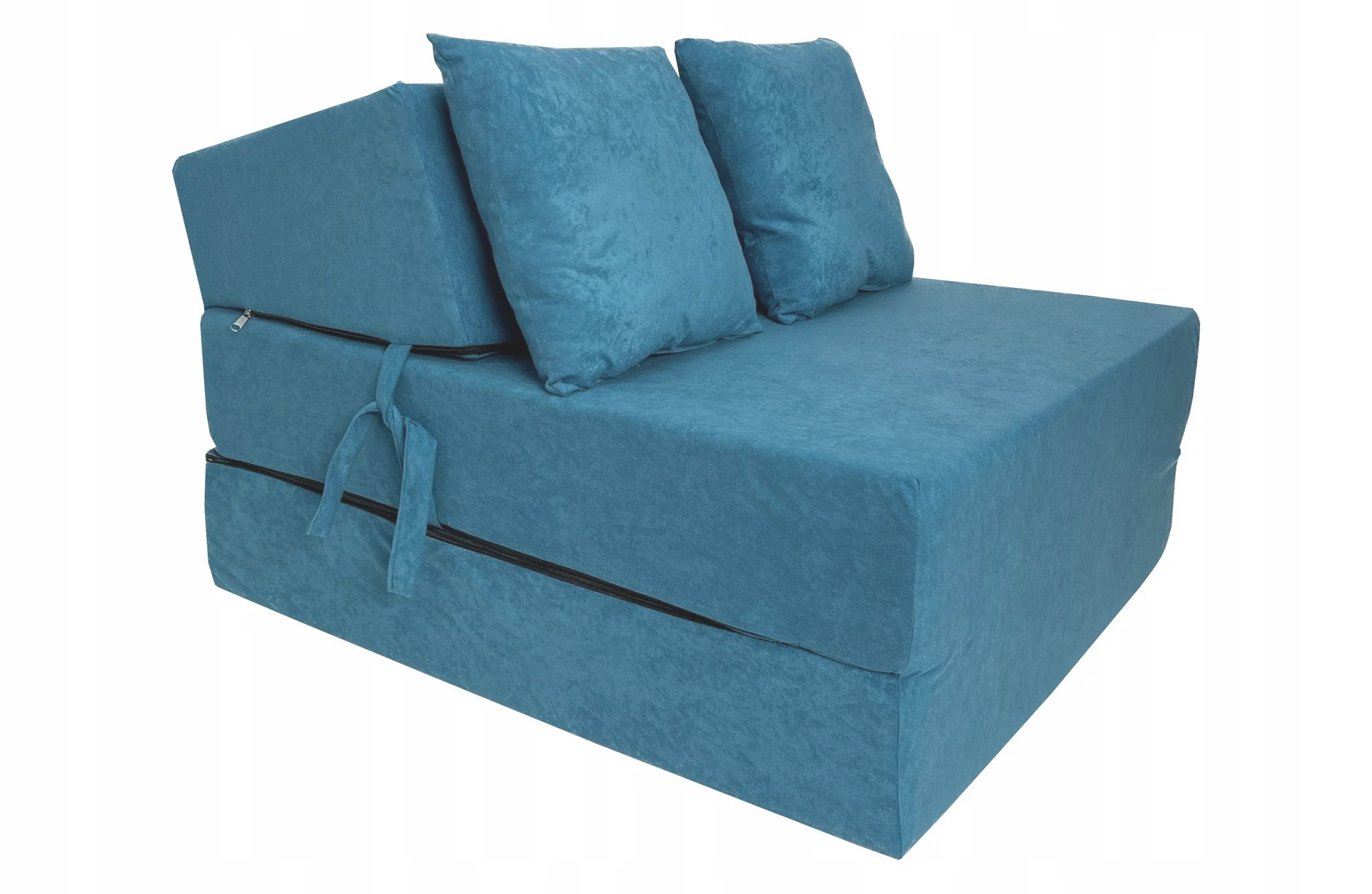 Opvouwbaar matras - logeermatras - 200x70x15 cm - blauw