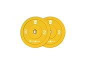 Bumper plates - rubberen halterschijf - 15 kg - Ø 45cm - geel