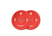 Bumper plates - rubberen halterschijf - 25 kg - Ø 45cm - rood