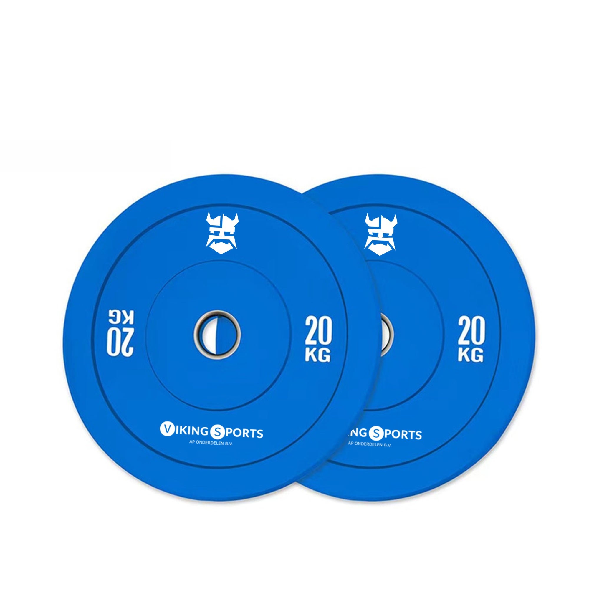 Bumper plates - rubberen halterschijf - 20 kg - Ø 45cm - blauw