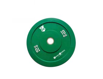 Bumper plates - rubberen halterschijf - 10 kg - Ø 45cm - groen