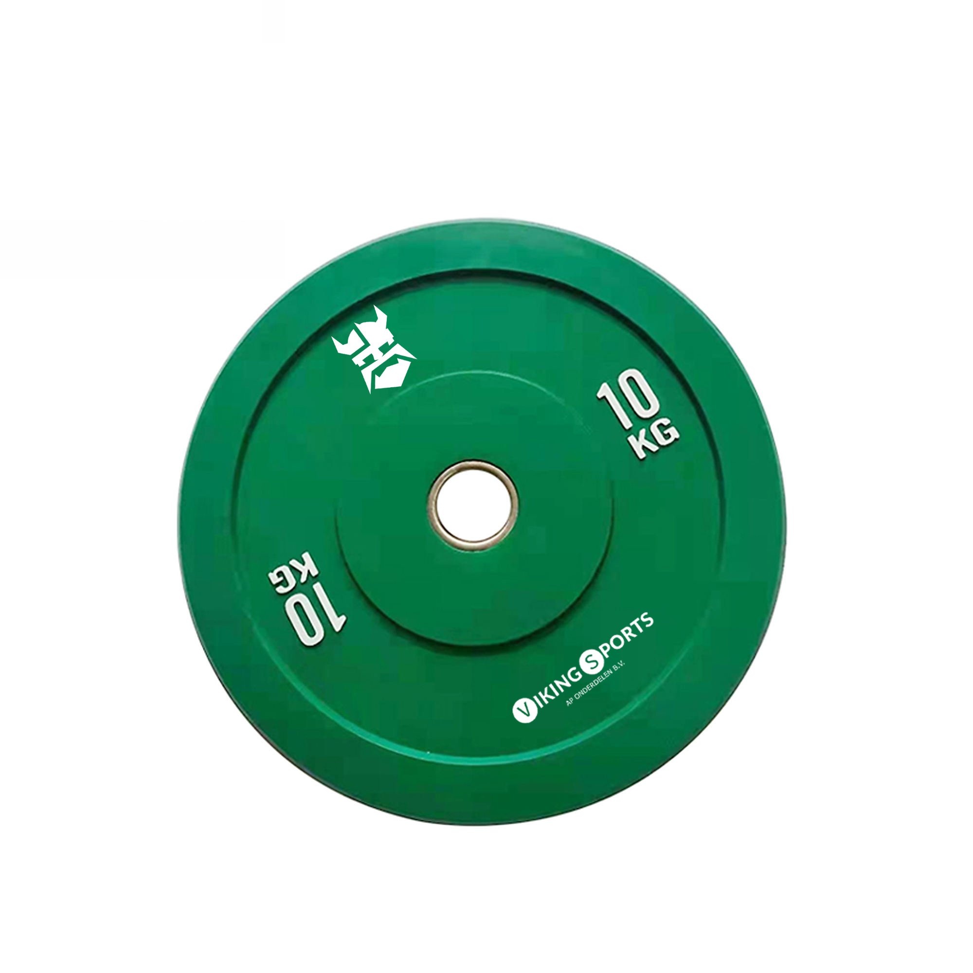 Bumper plates - rubberen halterschijf - 10 kg - Ø 45cm - groen