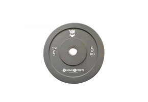 Bumper plates - rubberen halterschijf - 5 kg - Ø 45cm - grijs