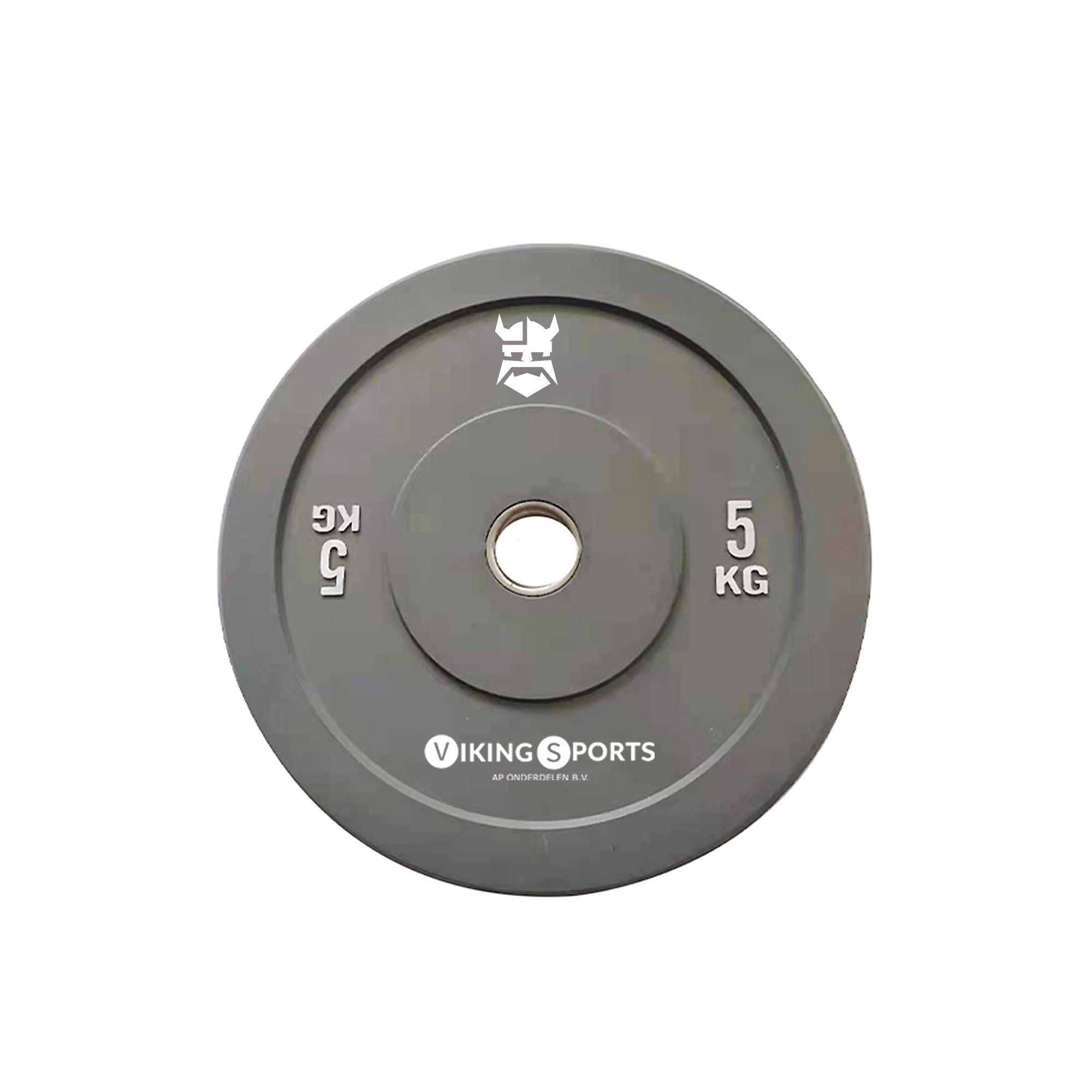 Bumper plates - rubberen halterschijf - 5 kg - Ø 45cm - grijs