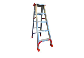 Ladder - huishoudtrap - trapladder - dubbelzijdig - 2x 5 treden