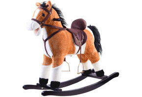 Hobbelpaard met geluid, liedjes & bewegende staart - 3+ - bruin