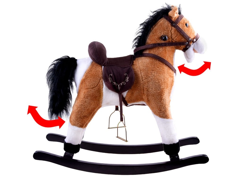 Hobbelpaard met geluid, liedjes & bewegende staart - 3+ - bruin