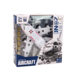 DIY vliegtuig - wit met rood - inclusief gereedschap - 38x35.5 cm