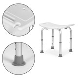 Douchekruk - aluminium frame - verstelbare hoogte - anti-slip doppen
