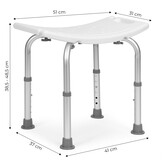Douchekruk - aluminium frame - verstelbare hoogte - anti-slip doppen