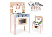 Houten kinderkeuken - 8 accessoires - 48x26x30x77 cm