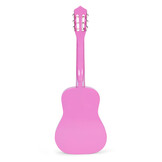 Kindergitaar - hout - 6 snaren - 86x31x8,5 cm - roze