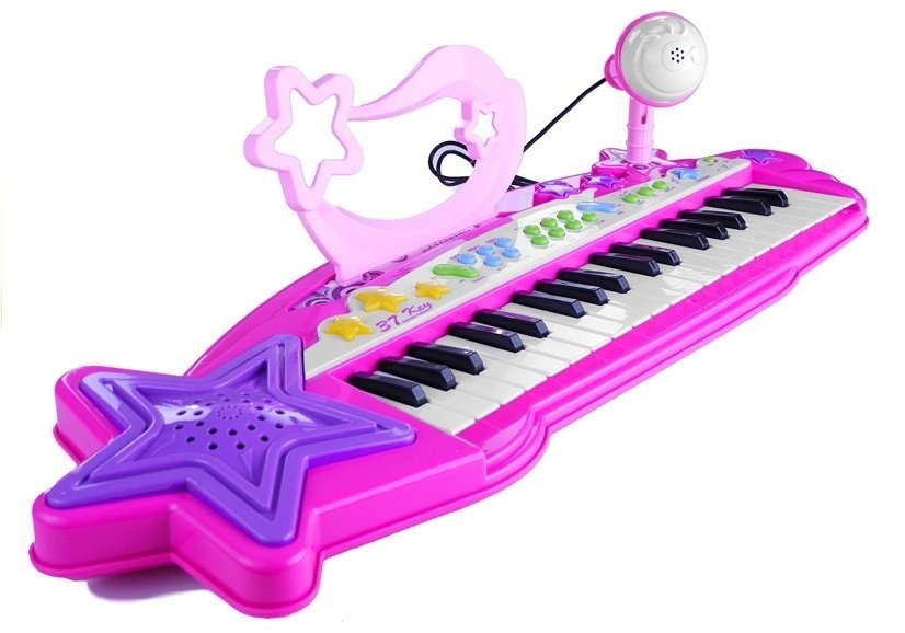 Kinder keyboard - roze - opnamefunctie - 37 toetsen