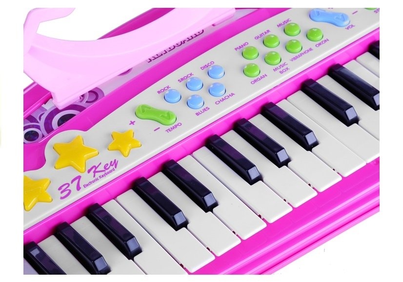Kinder keyboard - roze - opnamefunctie - 37 toetsen