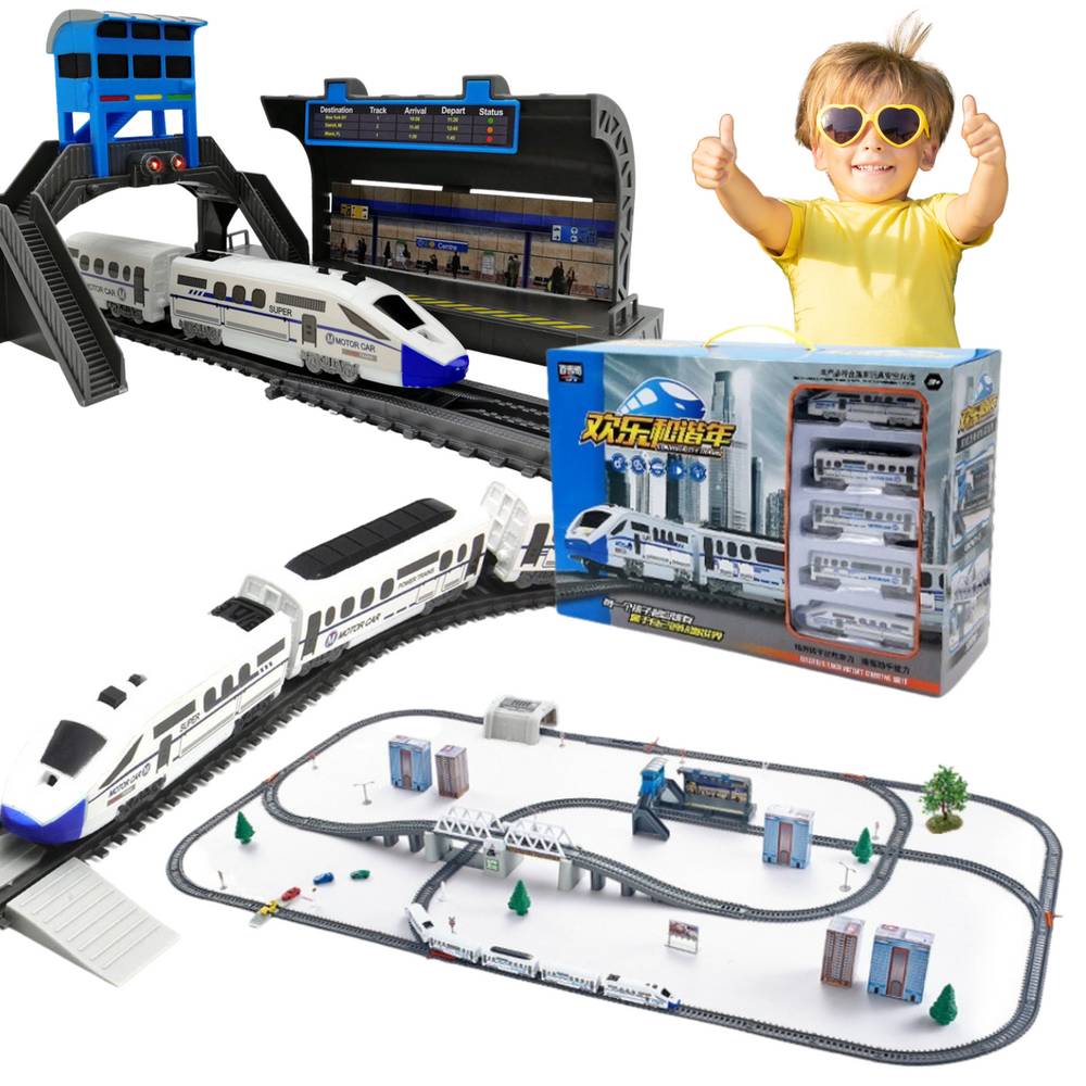 Elektrische speelgoed trein - ophaalbrug - 31-delig - 366 cm spoor