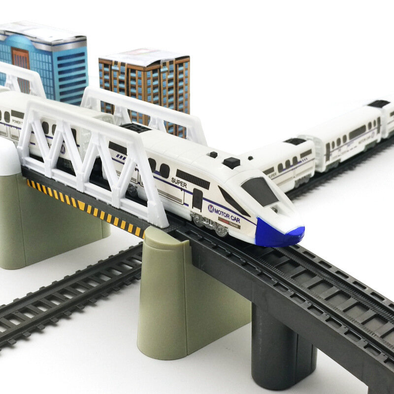 Elektrische speelgoed trein - ophaalbrug - 31-delig - 366 cm spoor