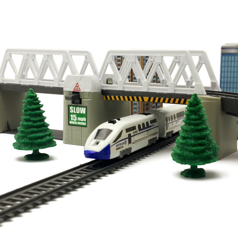 Elektrische speelgoed trein - ophaalbrug - 31-delig - 366 cm spoor