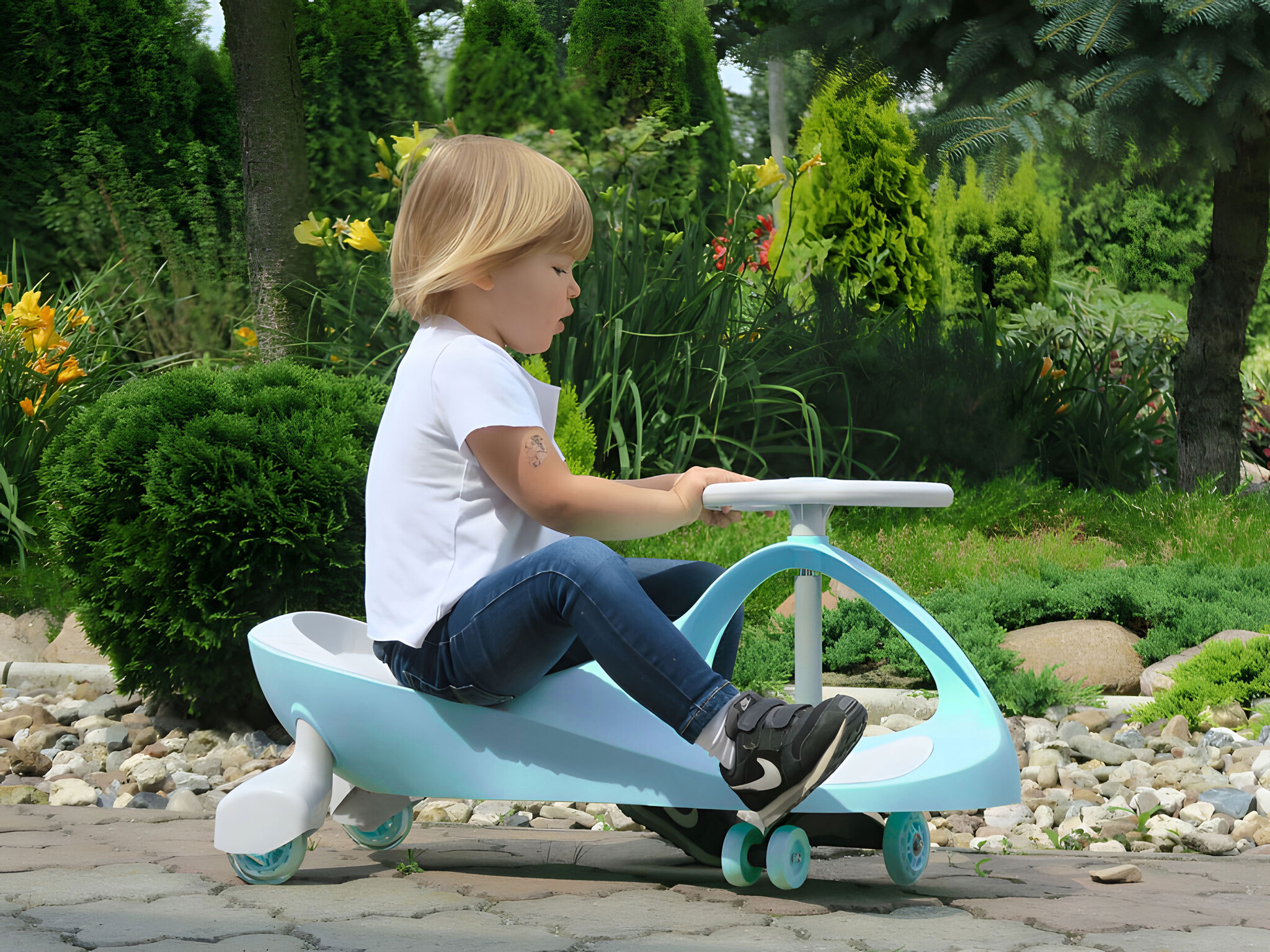 Wiggle car - wiebelauto - met LED-verlichte wielen