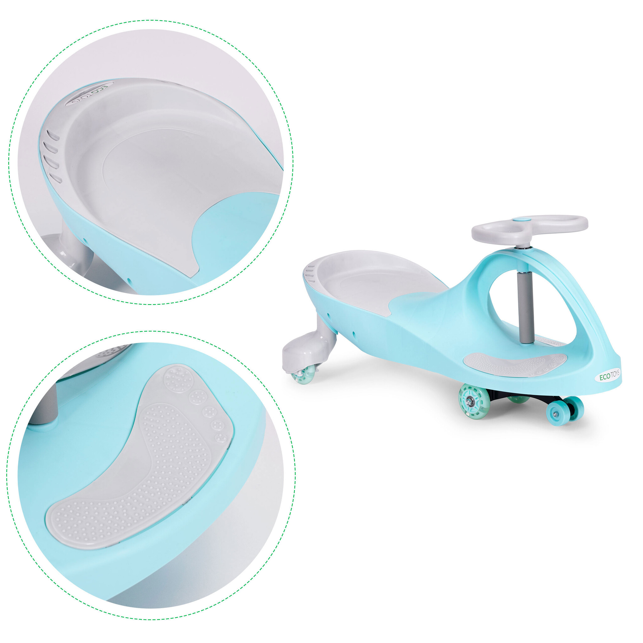 Wiggle car - wiebelauto - met LED-verlichte wielen