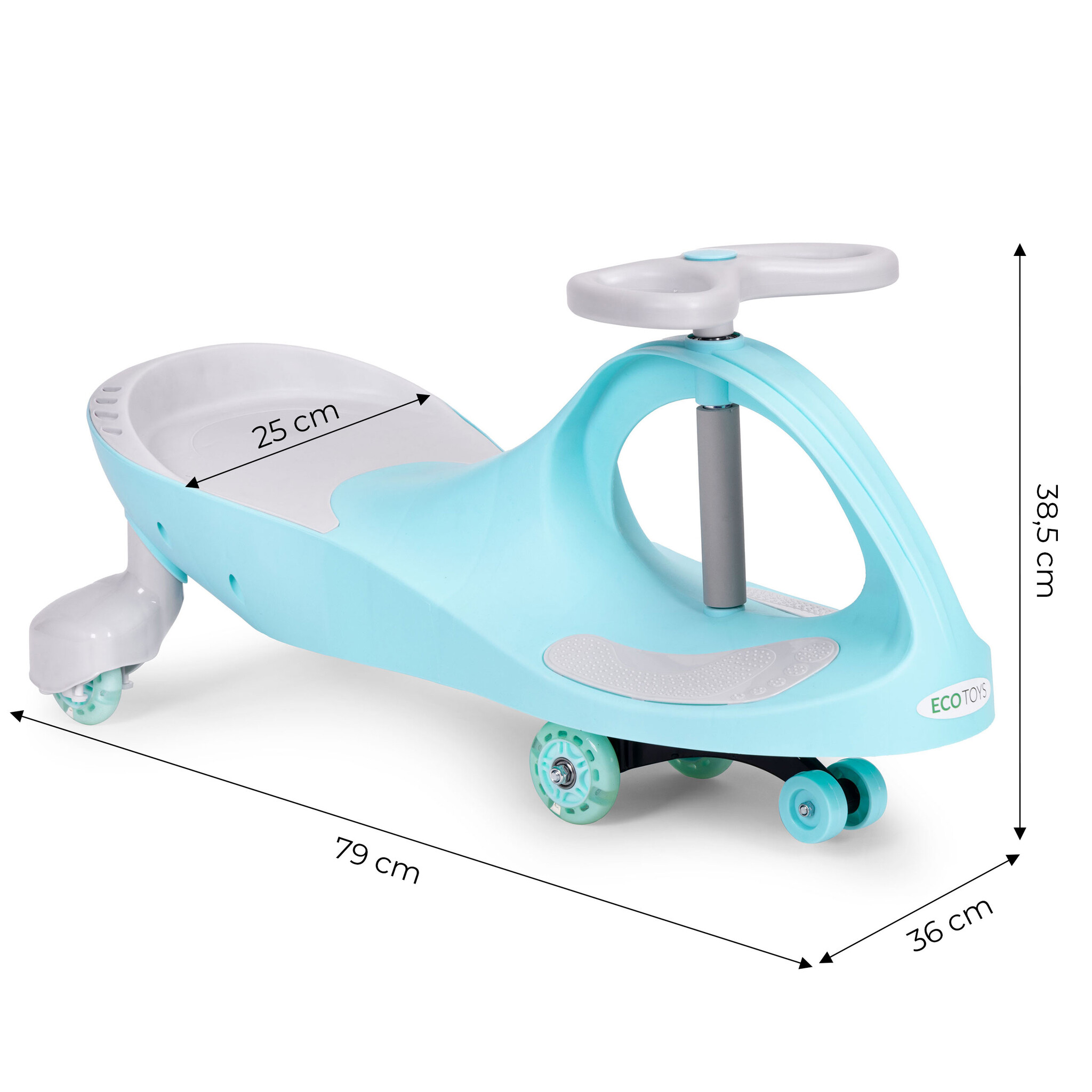 Wiggle car - wiebelauto - met LED-verlichte wielen