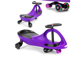 Wiggle car - wiebel auto - met LED-verlichte wielen- paars