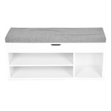 Schoenenkast - spaanplaat - opklapbaar zitje - 3 extra planken