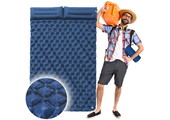 Opblaasbaar matras - tweepersoons - donkerblauw - waterbestendig - 195x120x7cm