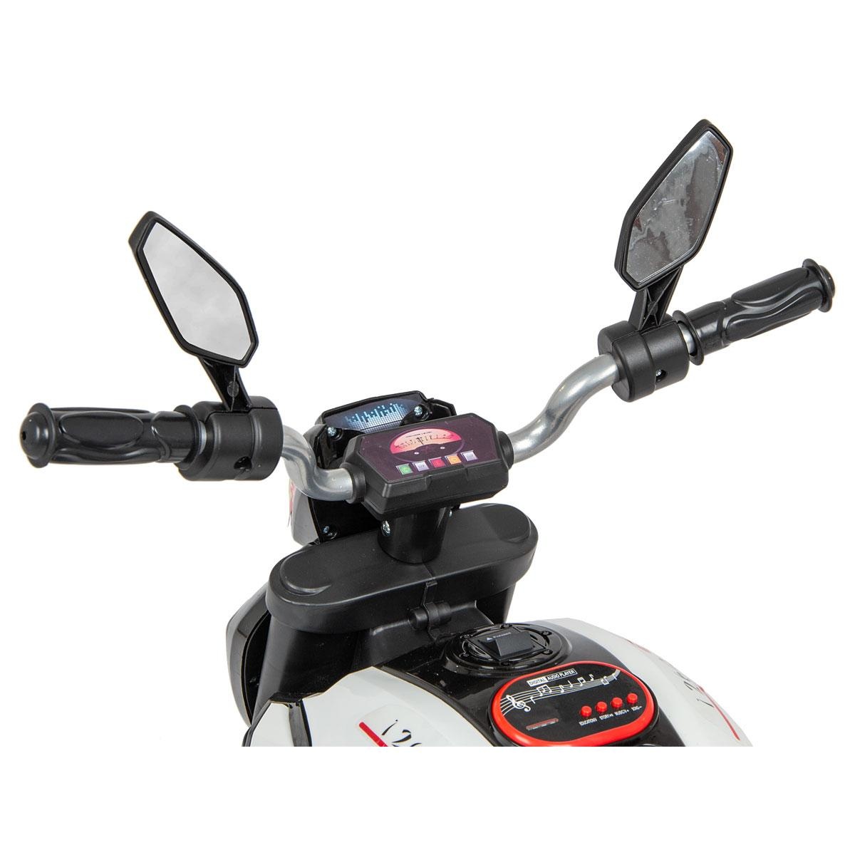 Elektrische kindermotor - 83x38x63 cm - LED-voorlicht- ingebouwde muziekspeler