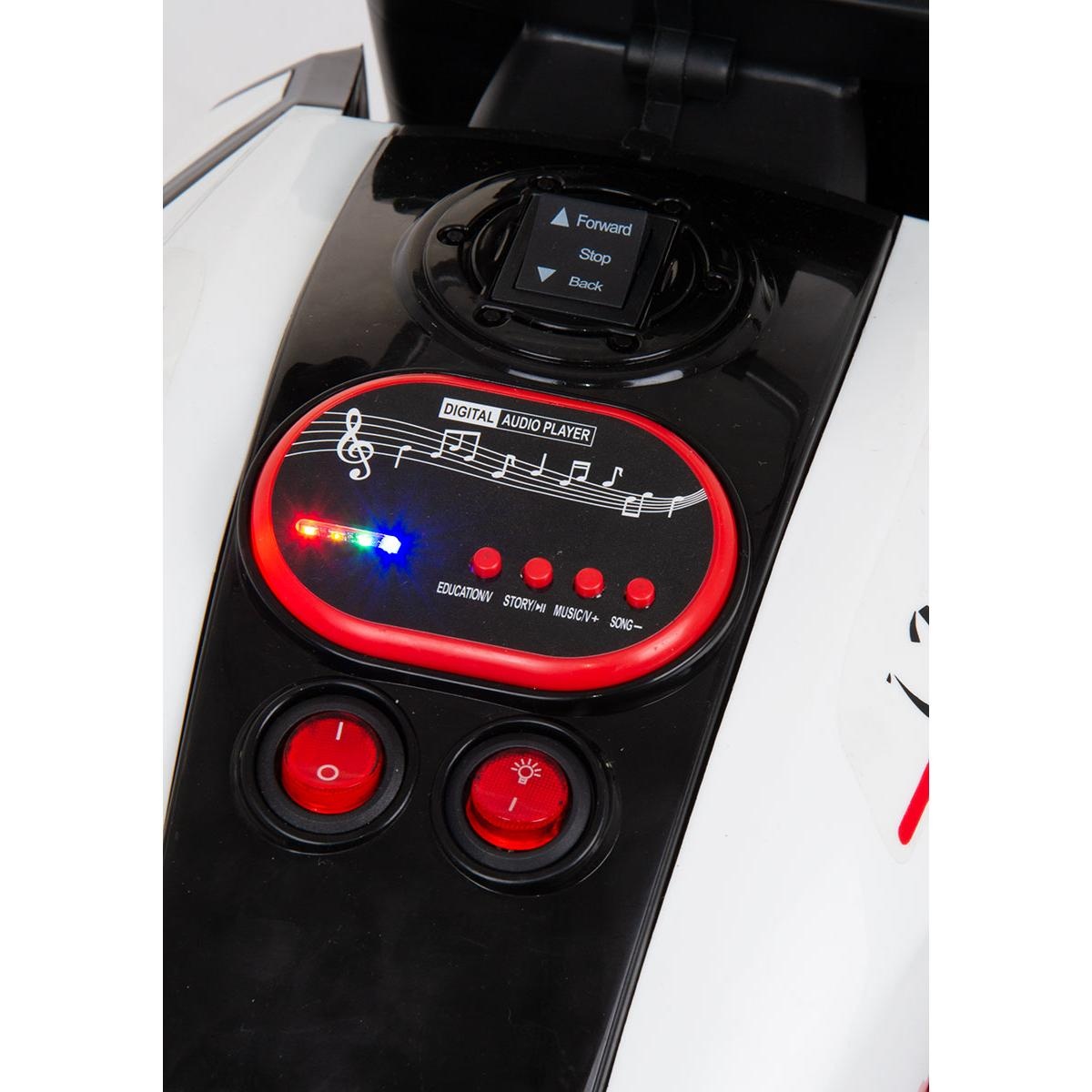 Elektrische kindermotor - 83x38x63 cm - LED-voorlicht- ingebouwde muziekspeler