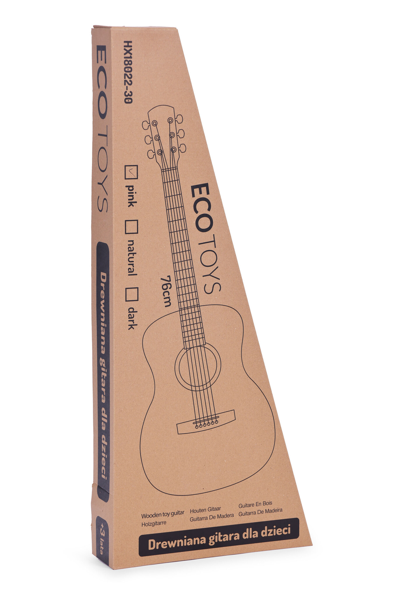 Kinder gitaar - hout - 6 snaren - 76x28x7,5 cm