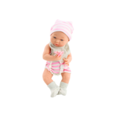 Babypop - wit en roze - inclusief accessoires - 42x18x10 cm -