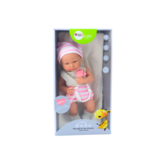 Babypop - wit en roze - inclusief accessoires - 42x18x10 cm -