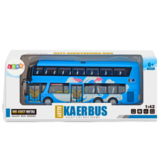 Speelgoed bus - blauw - lichteffecten - 29x10.5x6 cm