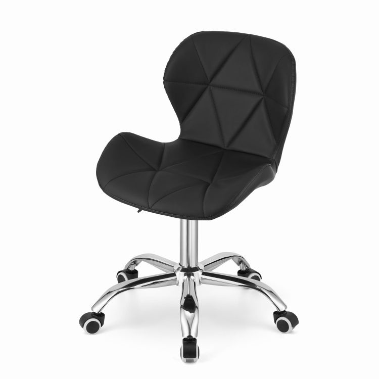 Bureaustoel ergonomisch - ECO-leer - draaibaar - zwart